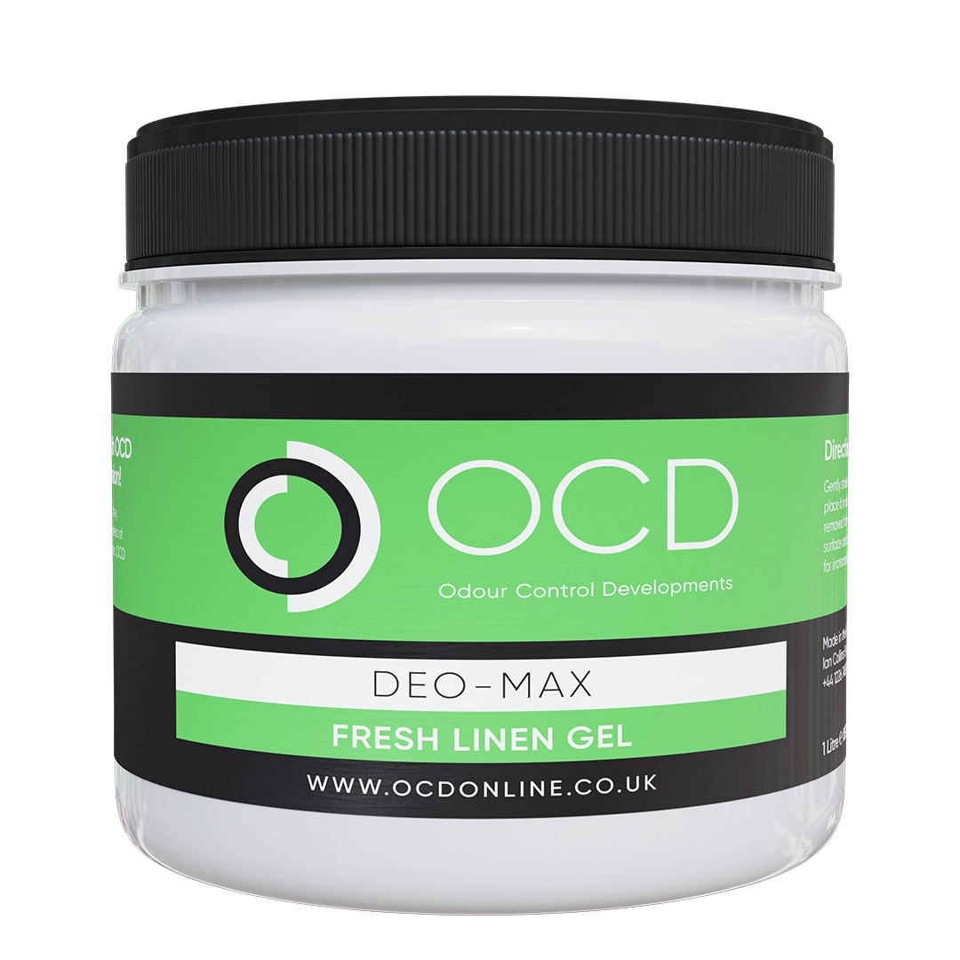 Jar of OCD Deo-Max Fresh Linen Gel